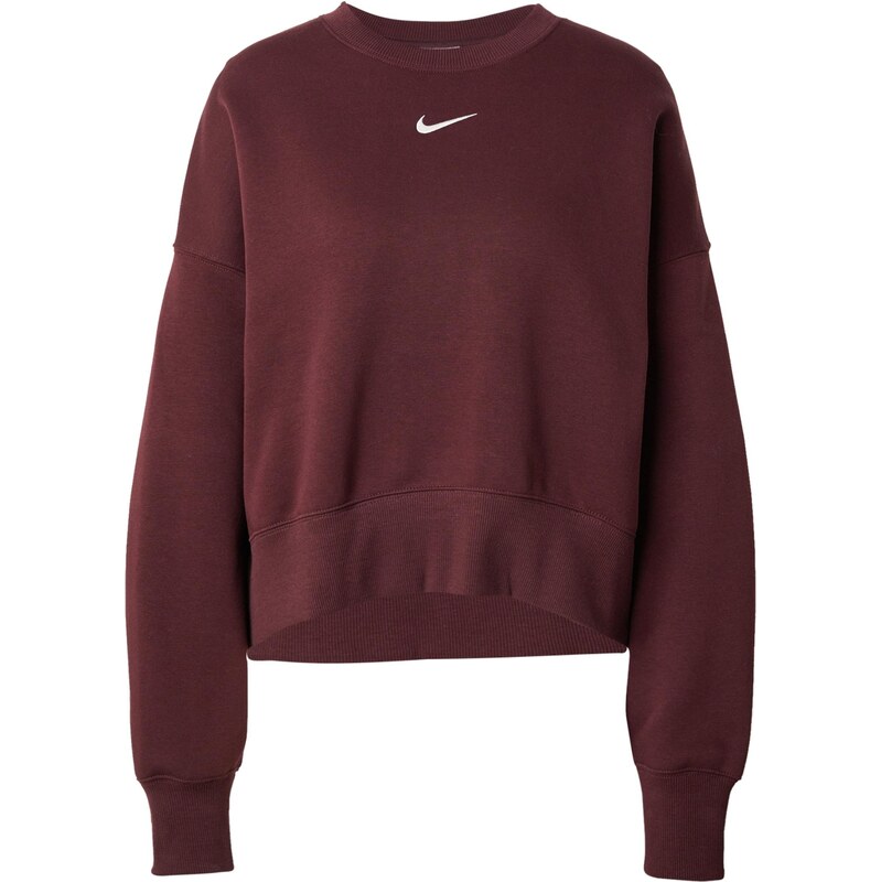Nike Sportswear Mikina Phoenix Fleece burgundská / biela 65907040