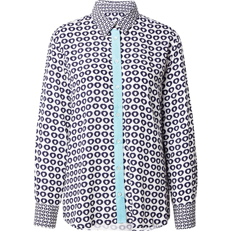 Emily Van Den Bergh Blúzka námornícka modrá / tyrkysová / biela 65907056