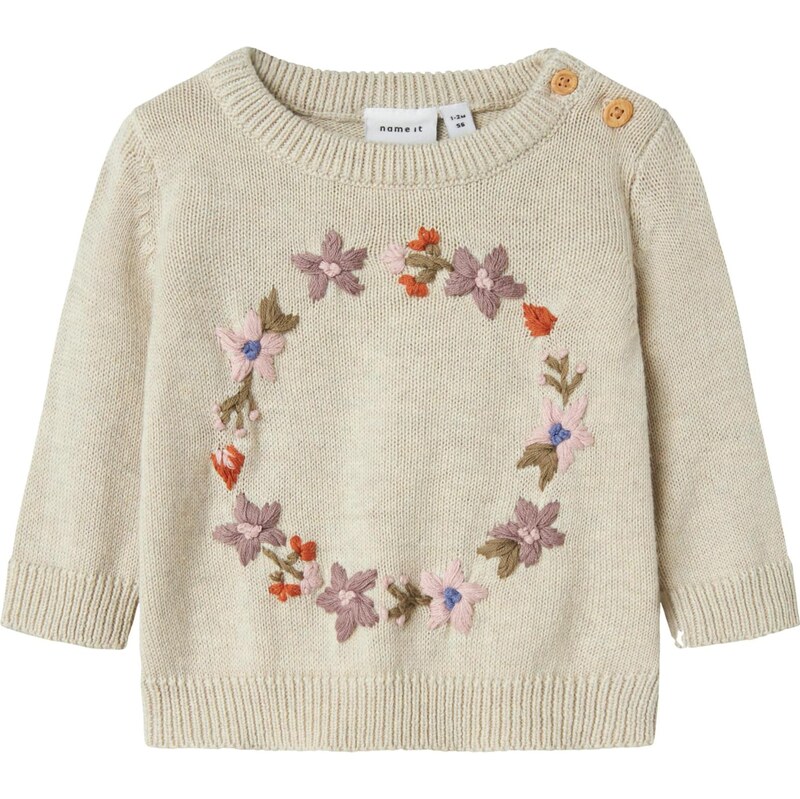 NAME IT Sveter NBFOPAIR tmavobéžová / orgovánová / tmavooranžová / 65907120