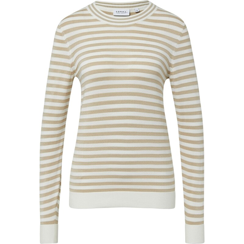 comma casual identity Sveter béžová / biela 65905982
