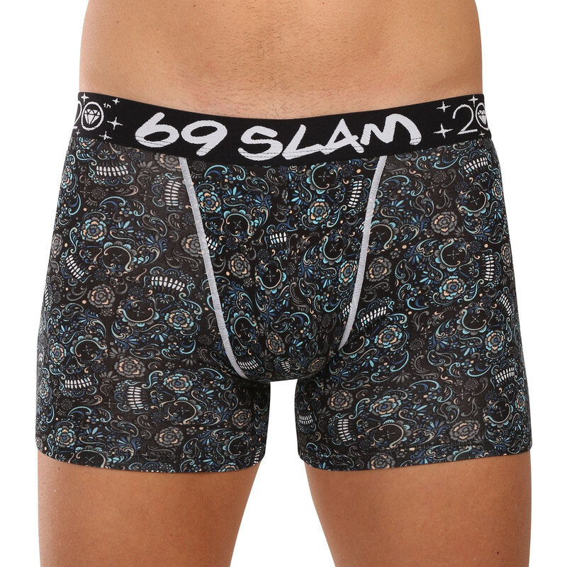 Pánske boxerky 69SLAM Gilbert fit bamboo SKULLER (MPBSUR-BB) 65911425
