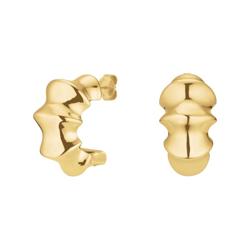 Rosefield Dizajnové pozlátené polkruhové náušnice Statement JESBG 66581279