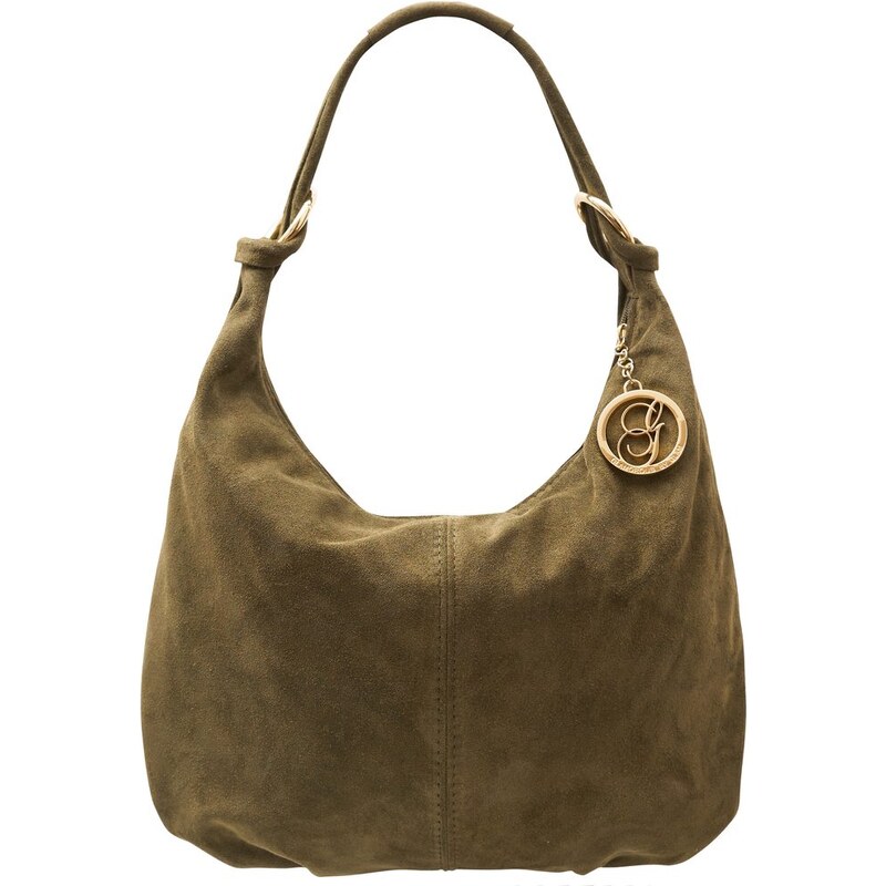 Glamorous by GLAM Dámská semišová kabelka khaki 65908478