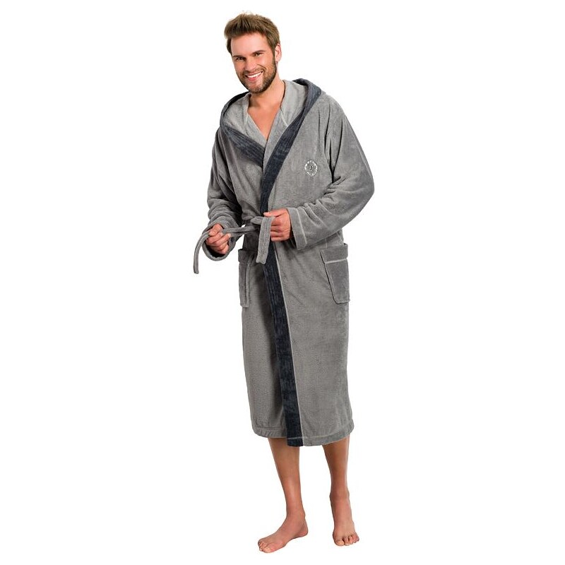 L&L Pánsky dlhý župan George sivý 5536705