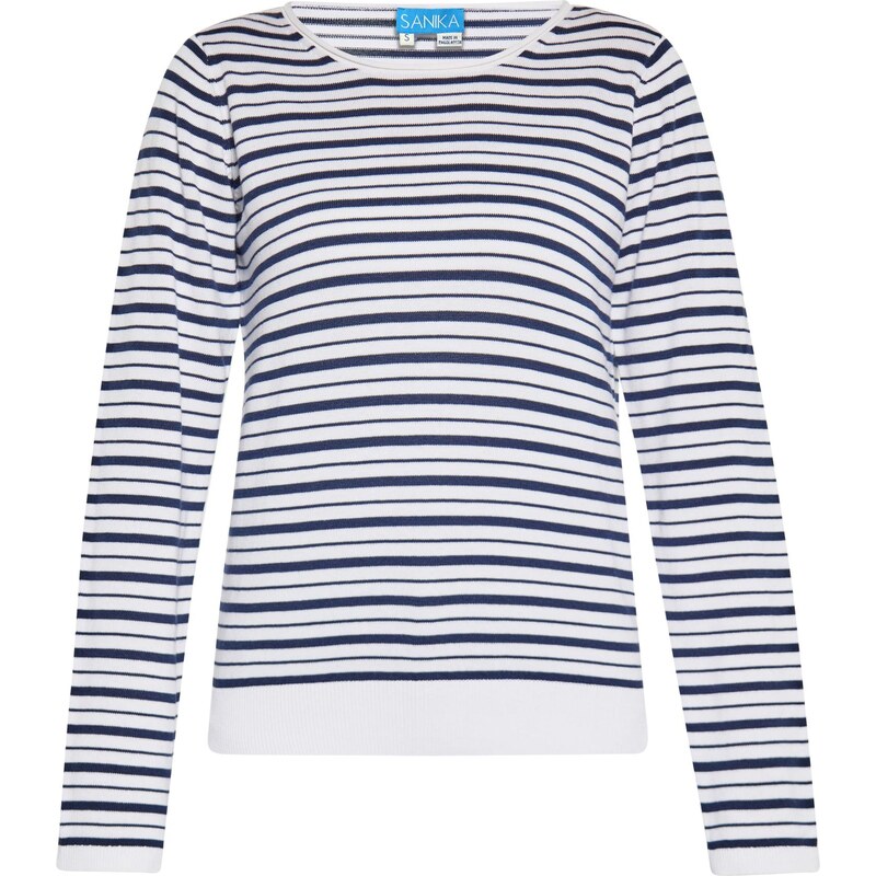 SANIKA Sveter tmavomodrá / biela 65911720