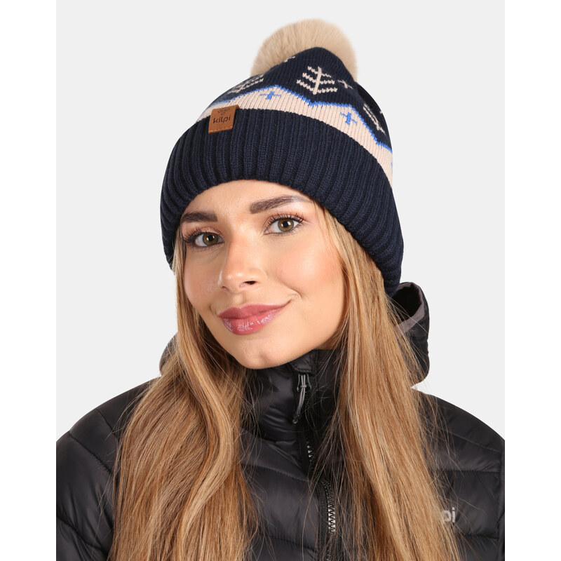 Dámska zimná módna čiapka Kilpi CARMEN-W tmavo modrá 65914540