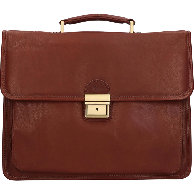 Kožená pánska aktovka Katana Venet - koňak 65912265