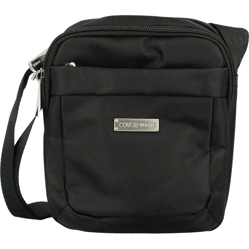 Štýlová pánska textilná crossbody taška Coveri Maik, čierna 66438051