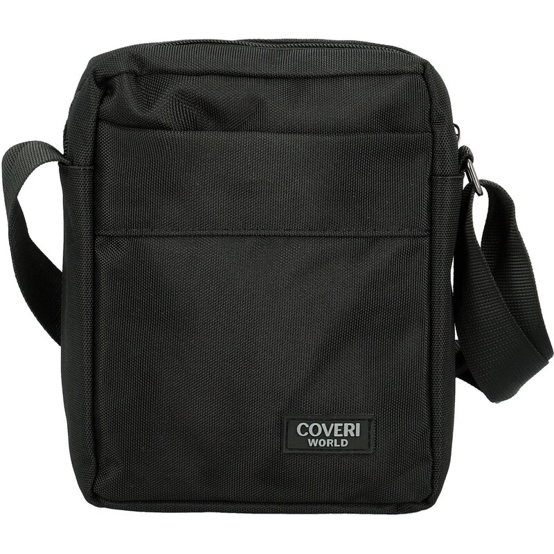 Trendy pánska textilná crossbody taška Coveri Tamir, čierna 66354070