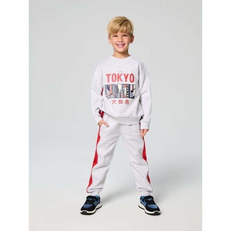 Sinsay - Teplákové joggery - svetlošedá 65759097