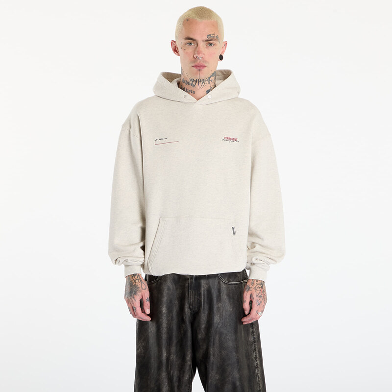 Mikina REPRESENT Patron Of The Club Hoodie UNISEX Cream Marl M 65896974