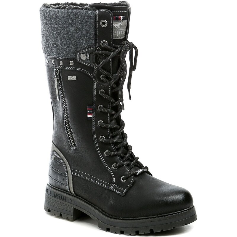 Mustang 15M004200600 čierne dámske nadmerné zimné čižmy 65915460