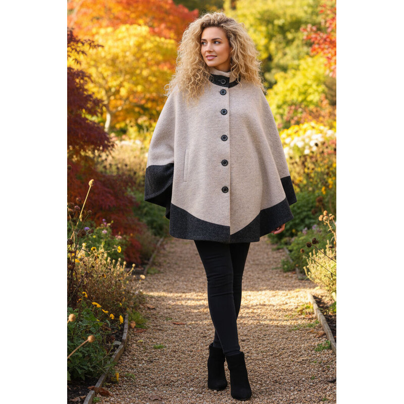 Glara Dámska vlnená pelerína 27874077