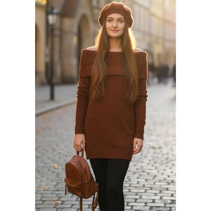 Glara Mäkký sveter s vysokým rolákom 65915478