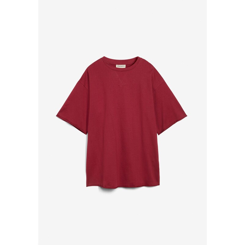 bonprix Dlhá mikina z čistej bavlny, farba červená 65006396