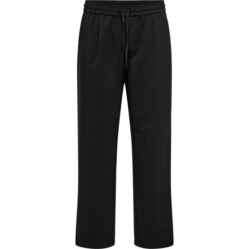 Only & Sons Plisované nohavice WILL čierna 66057184