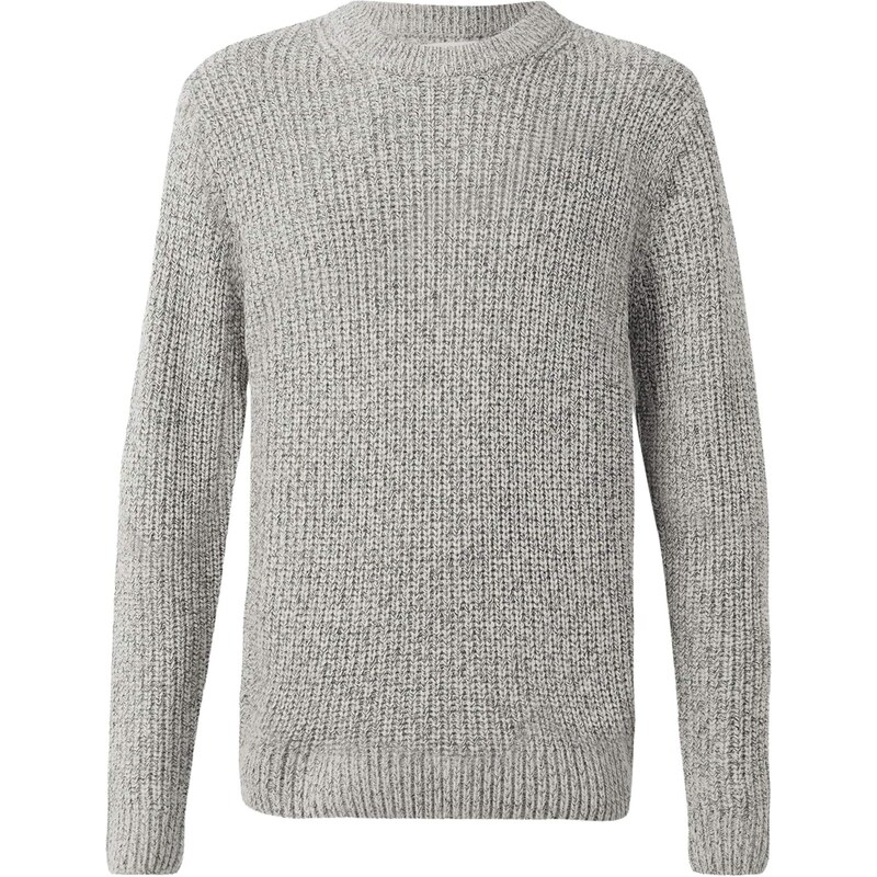 JACK & JONES Sveter JORBLEECKER čierna / šedobiela 65922814