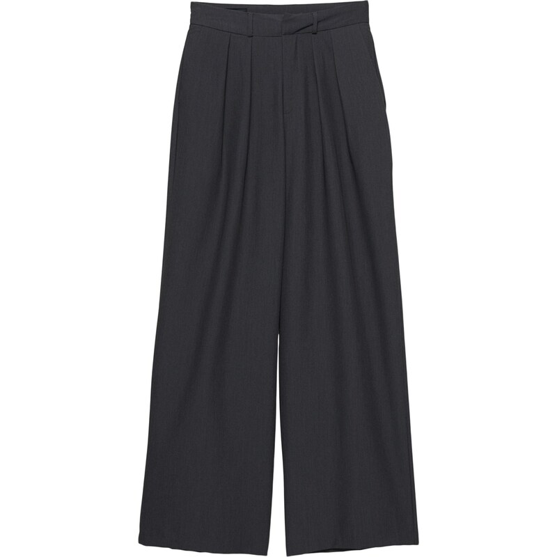 Pull&Bear Plisované nohavice tmavosivá 65922763