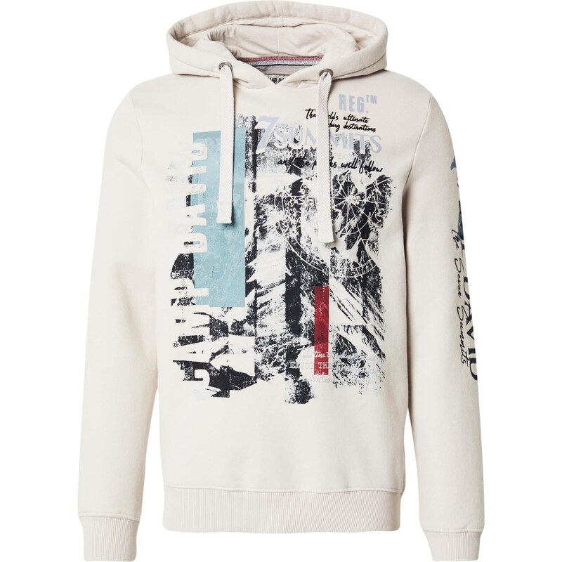 CAMP DAVID Mikina modrosivá / sivobéžová / tmavočervená / čierna 65922943