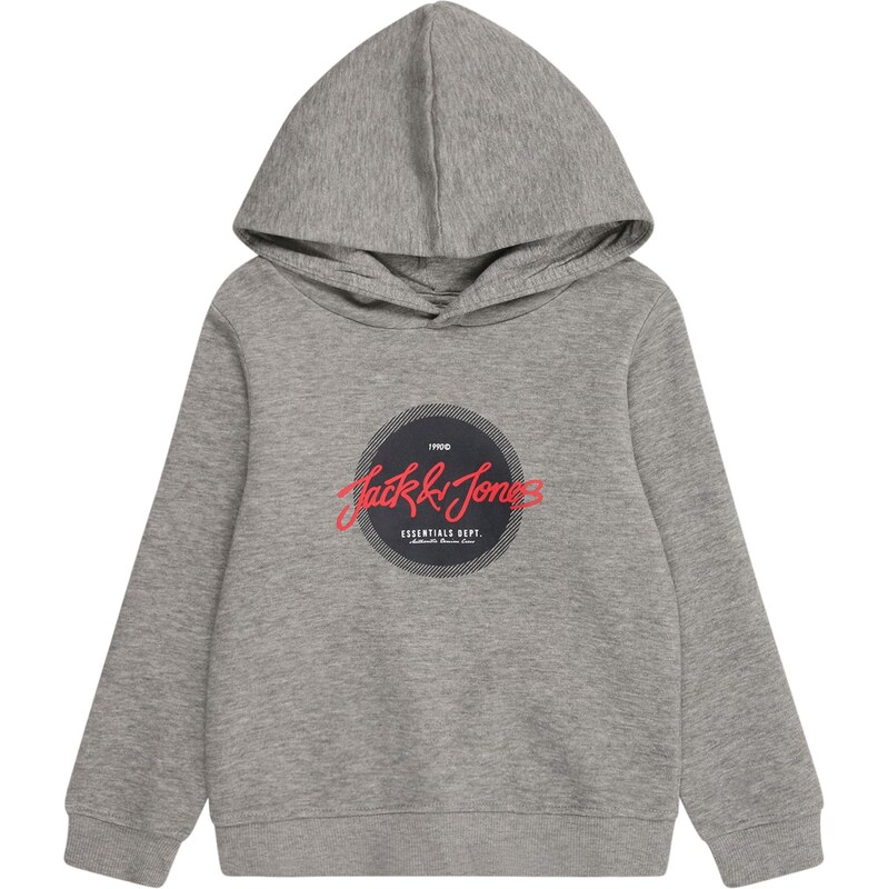 JACK & JONES MINI Mikina JJURBAN sivá melírovaná / červená / čierna 65923011