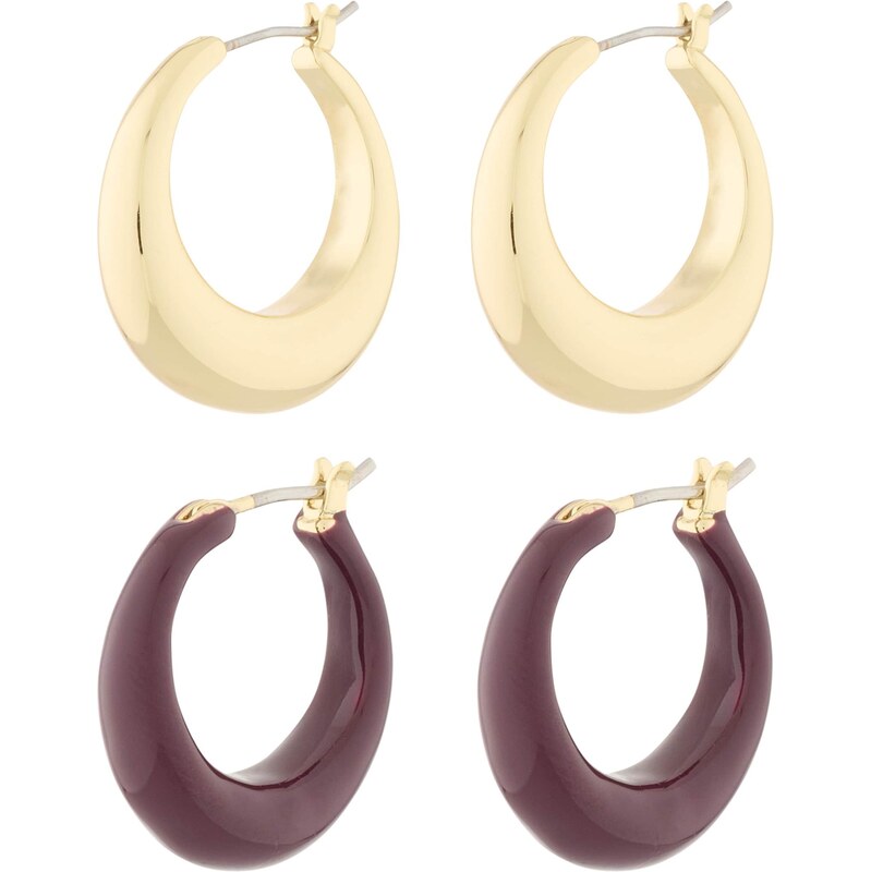 & Other Stories Náušnice zlatá / tmavočervená 65923018