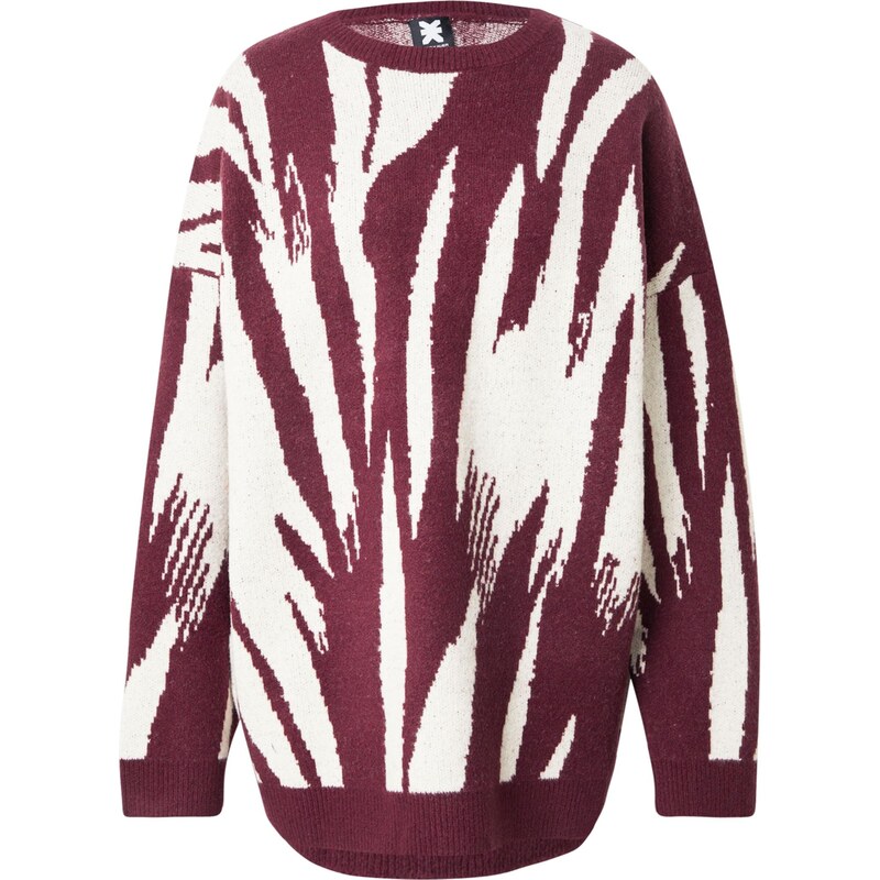 Karo Kauer Sveter cyklaménová / biela 66179761