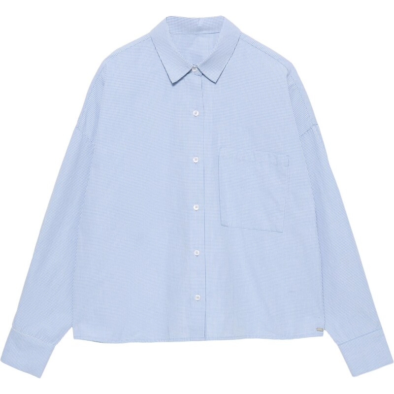 Pull&Bear Blúzka PACIFIC svetlomodrá / biela 65923124