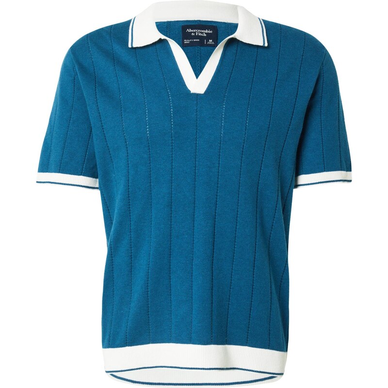 Abercrombie & Fitch Sveter petrolejová / biela 65922939