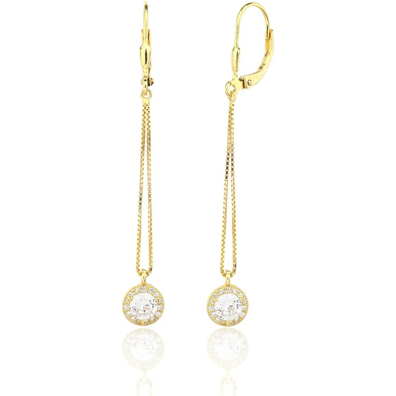 JVD Dlhé visiace náušnice so zirkónmi SVLE3413XJ6GO00 66594321