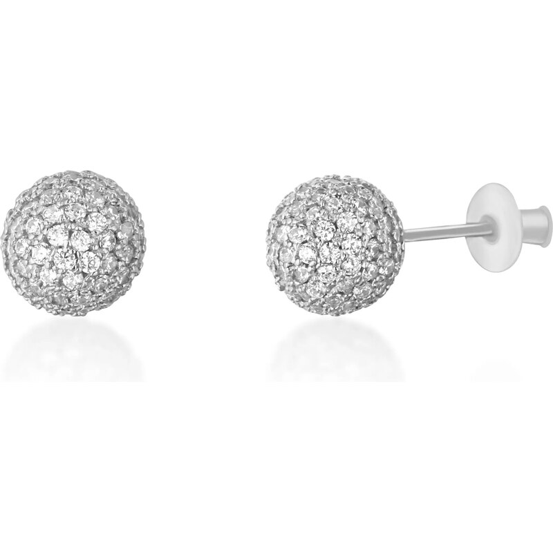 JVD Blyštivé strieborné náušnice kôstky SVLE1095XH2BI00 66595460