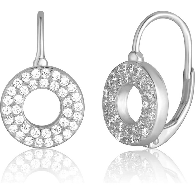 JVD Pôvabné strieborné náušnice so zirkónmi Kruh SVLE3260X86BI00 66580074