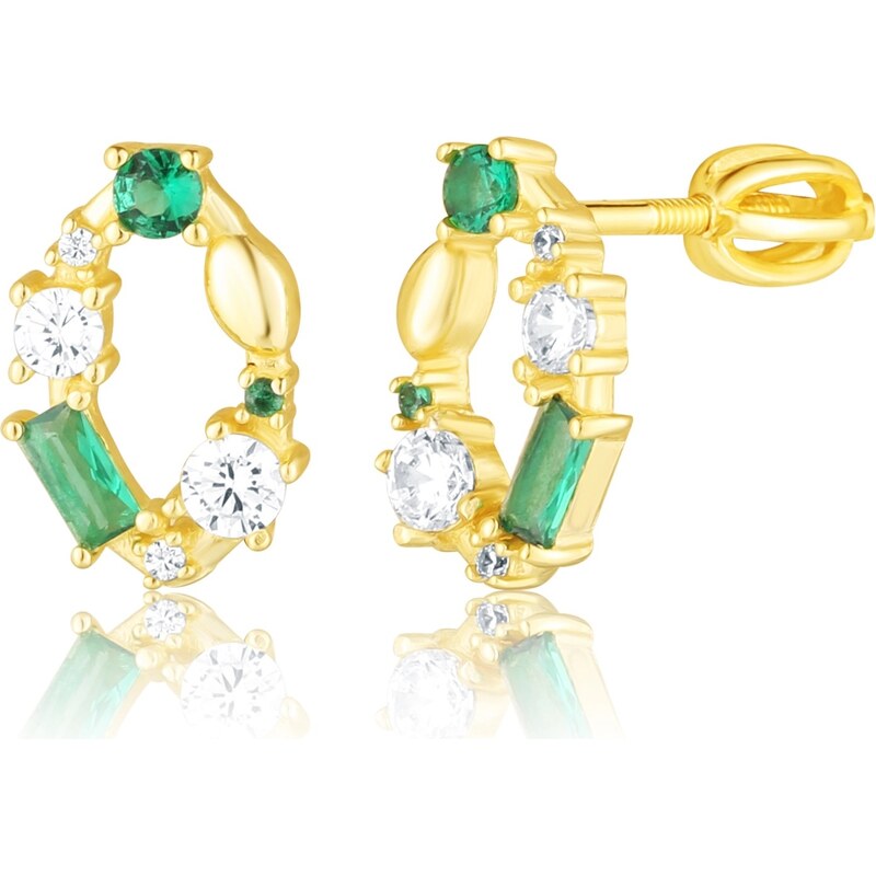 JVD Hravé pozlátené kôstky so zirkónmi SVLE0827SH2GZ00 66586955