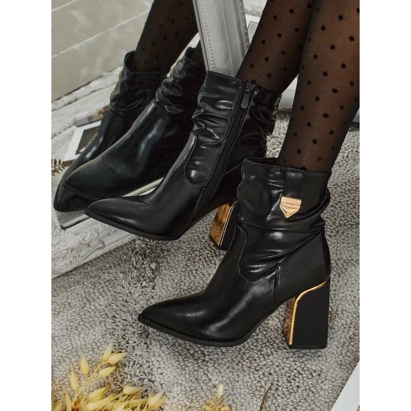 Resti Womens Eco-Leather Heeled Ankle Boots AshenPurl 65927891