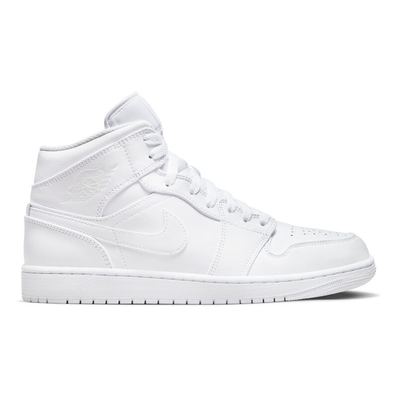 Air Jordan 1 Mid Triple White - Pánske - Tenisky Jordan - Biele - 66356577
