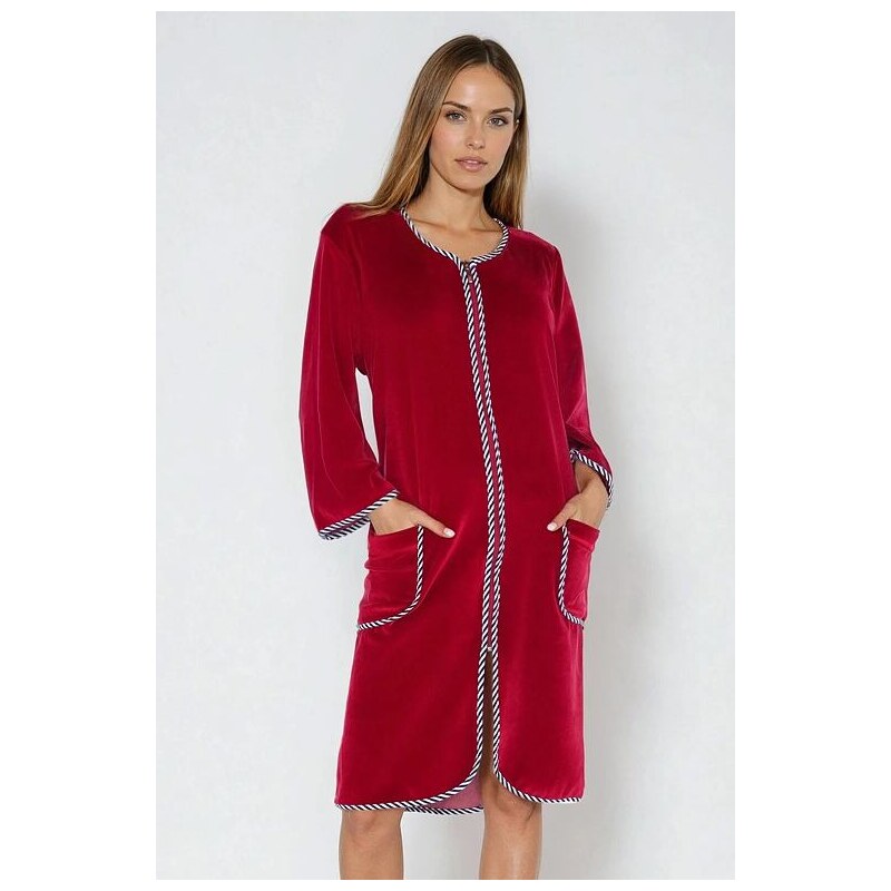 Kuba Velúrový dámsky župan Radana vínový 5537450