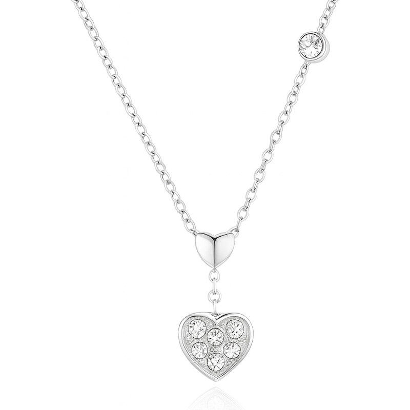Troli Romantický oceľový náhrdelník s kryštálmi VSN028S 66587555