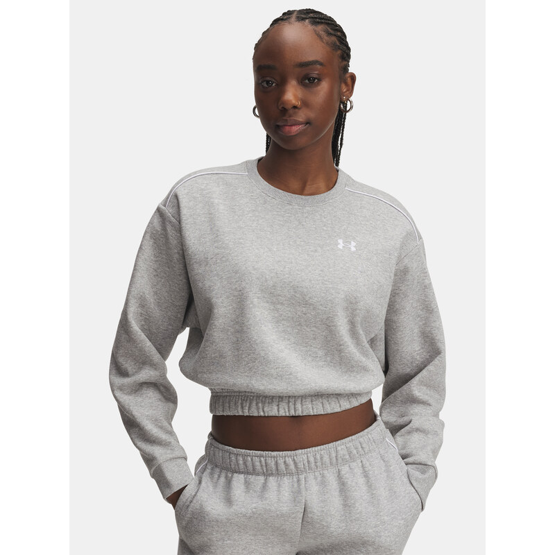 Under Armour UA Rival Fleece Piped Crew-GRY Womens Sweatshirt - Womens 65986570