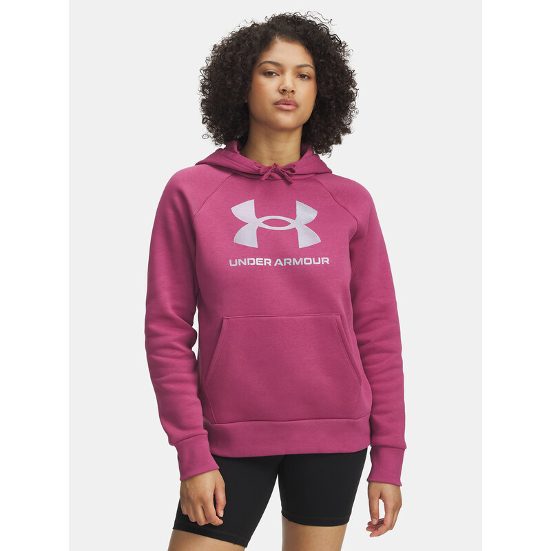 Under Armour UA Rival Flc Shimmer Hdy-RED Womens Sweatshirt - Womens 65992004