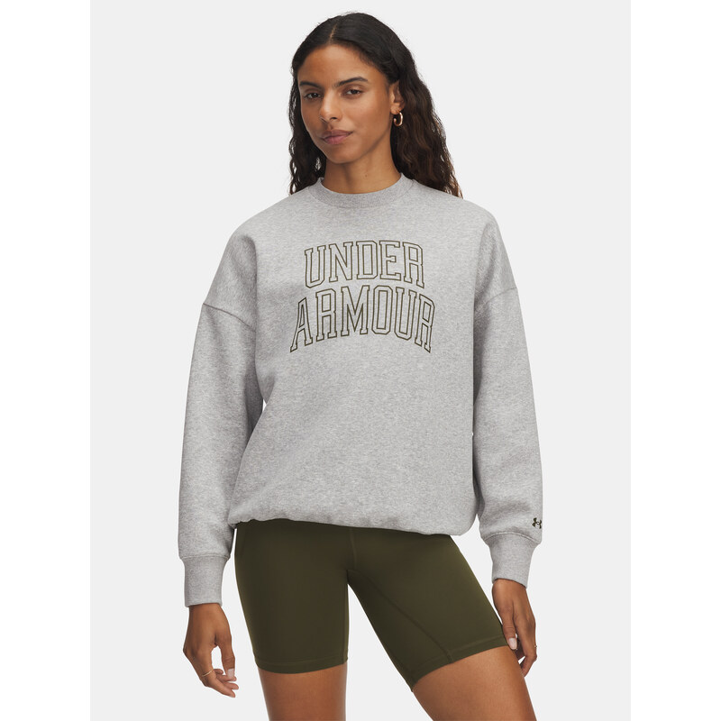 Under Armour Rival Flc OS Varsity Crew-GRY Womens Sweatshirt - Womens 65986650