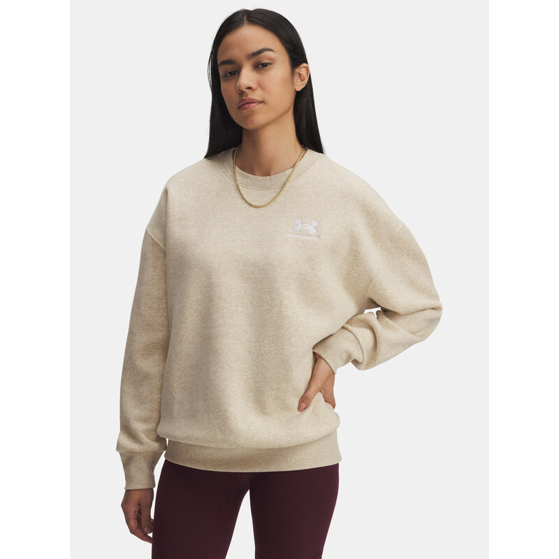 Under Armour UA Icon Fleece OS Crew-BRN Womens Sweatshirt - Womens 66399103