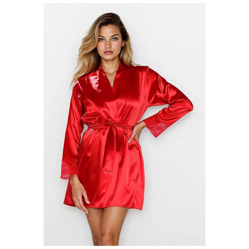 DKaren Saténový župan Hazel červený 33622909