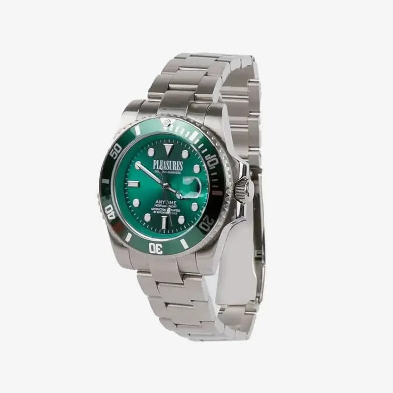 Hodinky PLEASURES Anytime Watch Silver/Green Universal 66079769