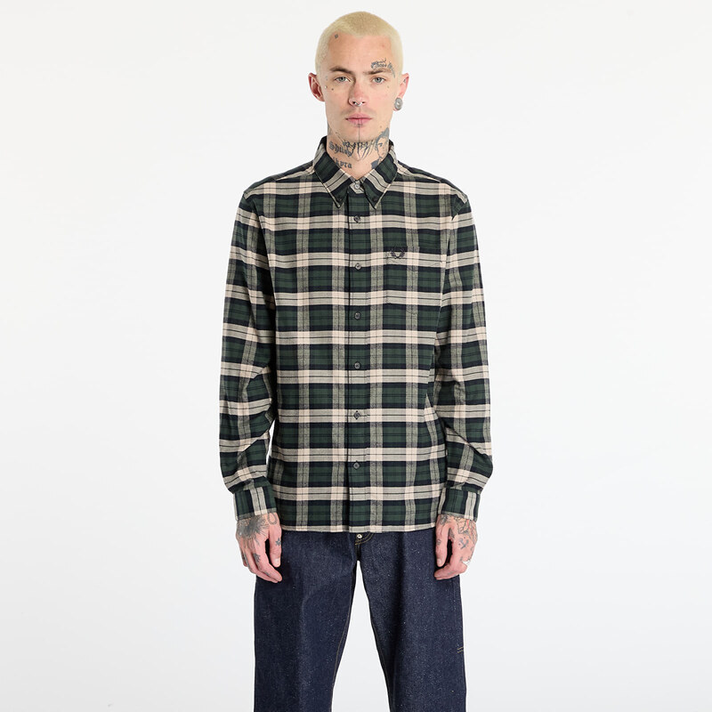 Košeľa FRED PERRY Brushed Twill Tartan Shirt Court Green L 65931461