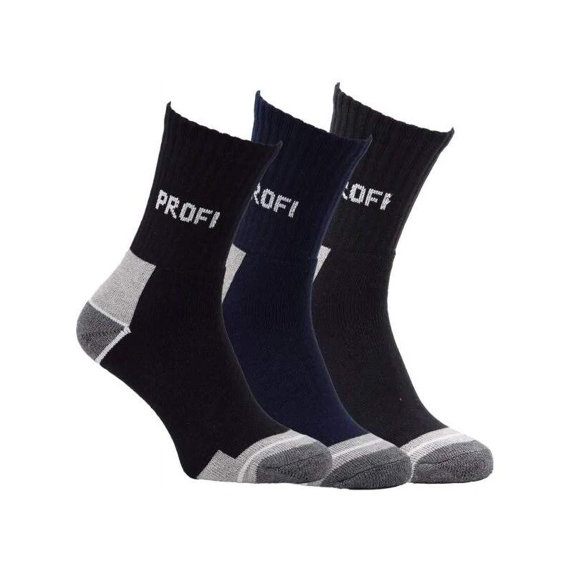 Bavlnené froté spevnené pracovné ponožky RS Mix farieb 39-42 3 páry 35466186