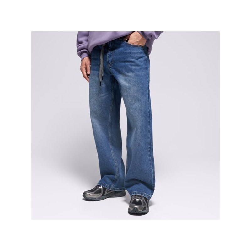 Prosto Nohavice Jeans Baggy Tarmac Blue Muži Oblečenie Nohavice 65540988