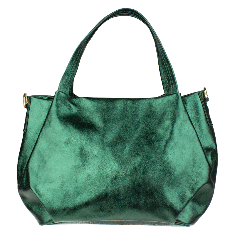 Zelená kožená talianska crossbody kabelka Tea Lucida Verde NovaKabelka 65952815