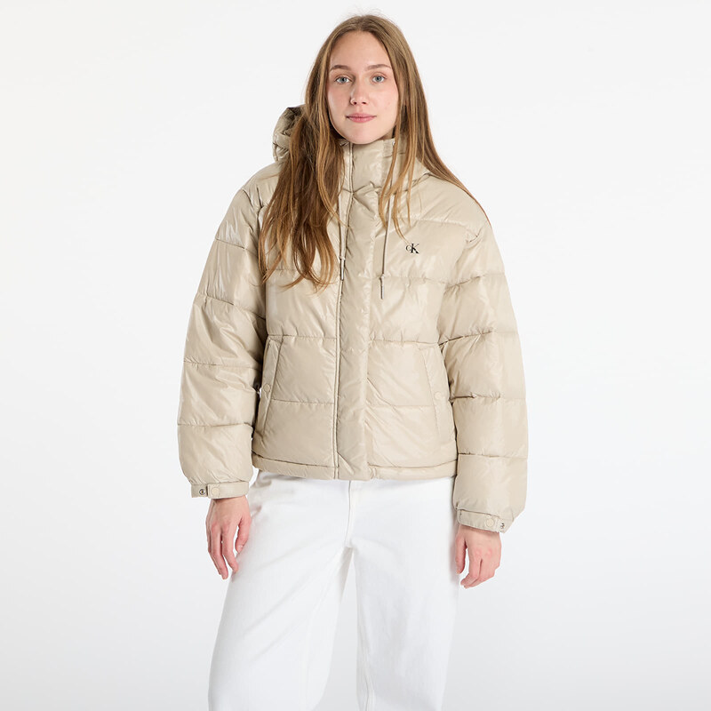 Bunda Calvin Klein Jeans Shine Puffer Jacket Brown M 65953015