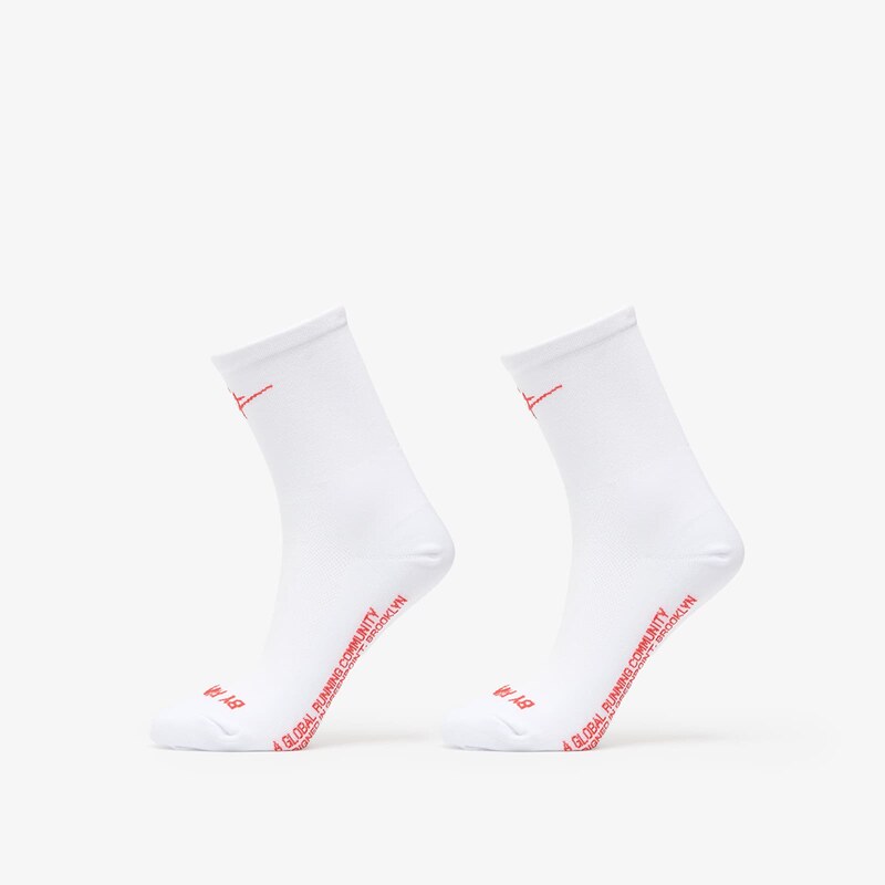 Ponožky Bandit Lite Run Signature Socks 2-Pack White/ Intense Red M/L 65953026