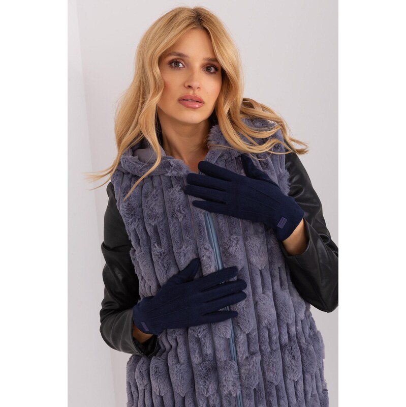MladaModa Teplé dotykové rukavice model 50290 farba námornícka modrá 65954250