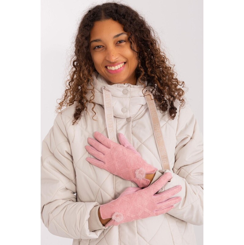 MladaModa Teplé dotykové rukavice s malým brmbolcom model 50698 65954291